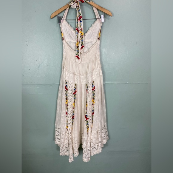 Free People Keila Midi Dress Embroidered Floral Lace XS - Picture 7 of 10